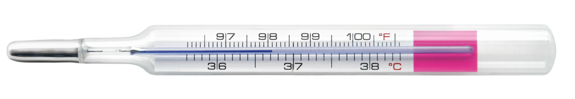  Analoges Basalthermometer Geratherm basal aus Glas mit gut lesbarer Temperaturskala für die Zykluskontrolle.